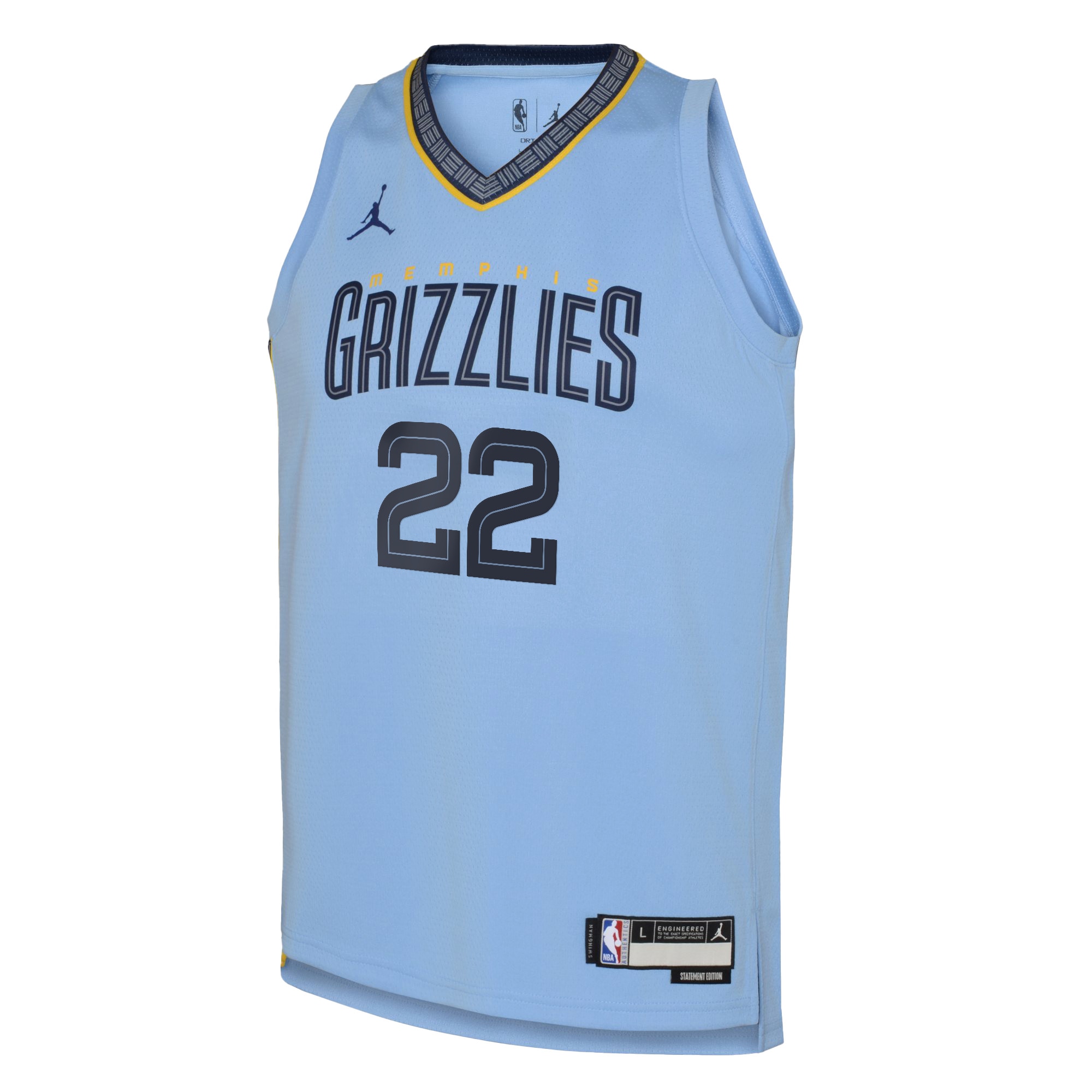 Memphis Grizzlies Jordan Statement Edition Swingman Jersey 22 - Light Blue - Desmond Bane - Youth