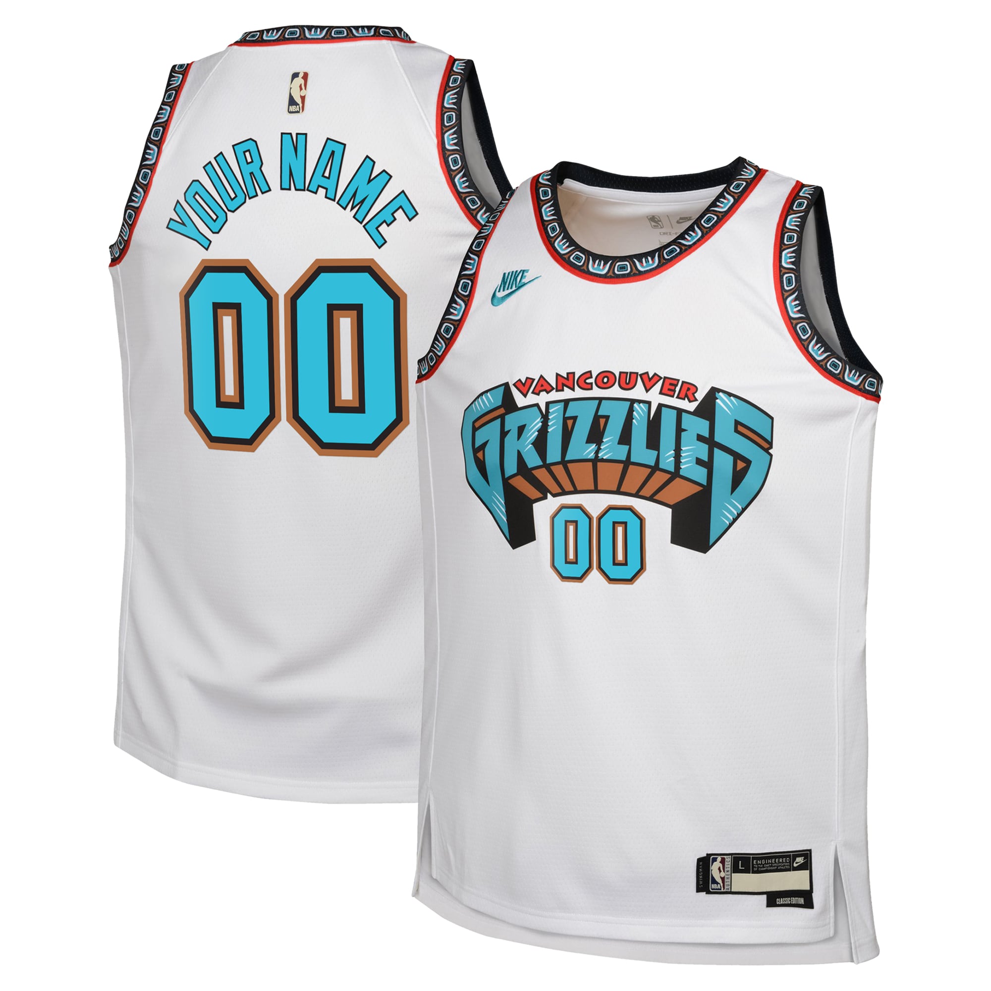 Memphis Grizzlies Nba Hardwood Classic Swingman Jersey - Custom - Youth