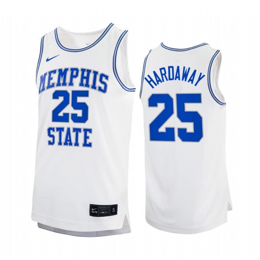 Memphis Tigers Anfernee Hardaway 25 Jersey Retro White Basketball Uniform