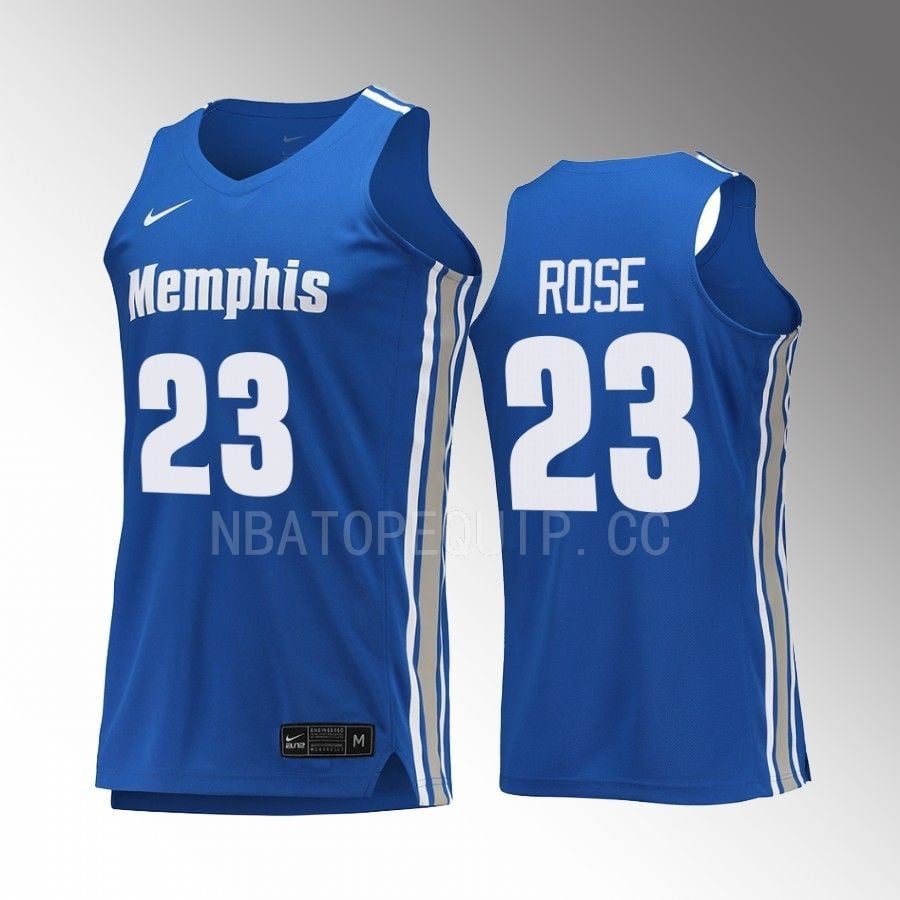 Memphis Tigers Derrick Rose 23 Jersey College Basketball Royal Uniform