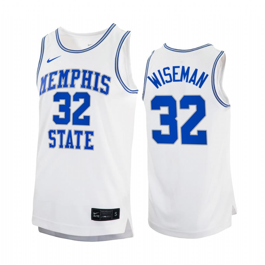 Memphis Tigers James Wiseman 32 Jersey Retro White Basketball Uniform