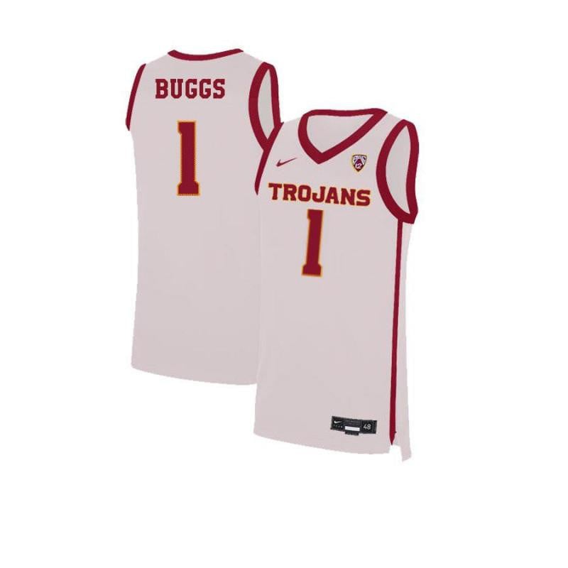 Men 1 Charles Buggs White Elite Usc Trojans Basketball Jersey