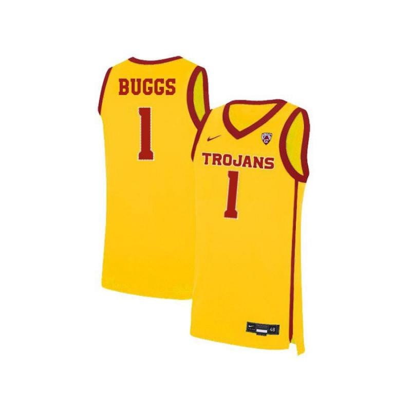 Men 1 Charles Buggs Yellow Elite Usc Trojans Basketball Jersey