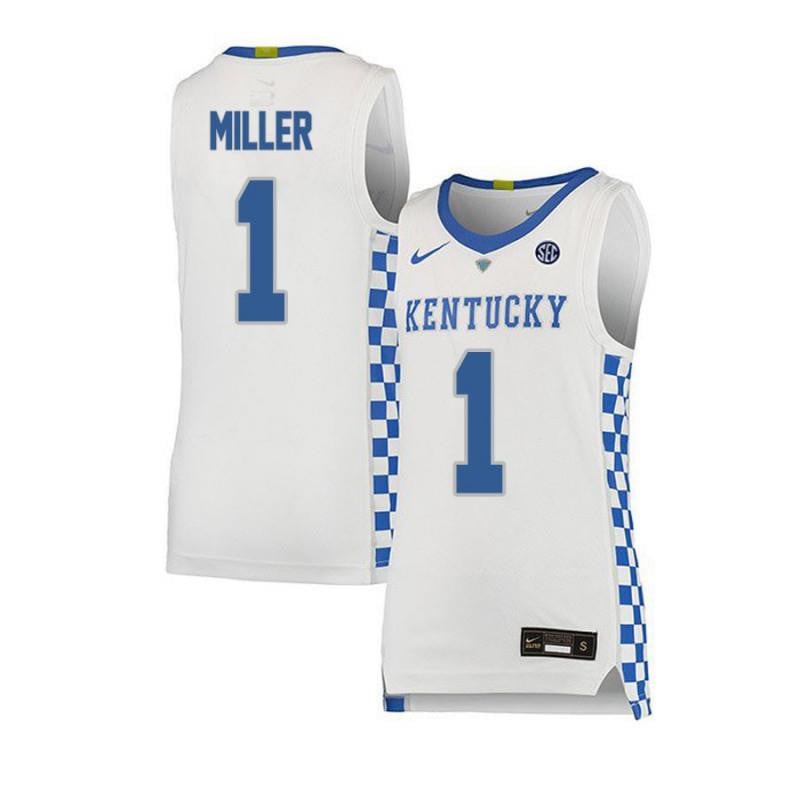 Men 1 Darius Miller White Elite Kentucky Wildcats Basketball Jersey
