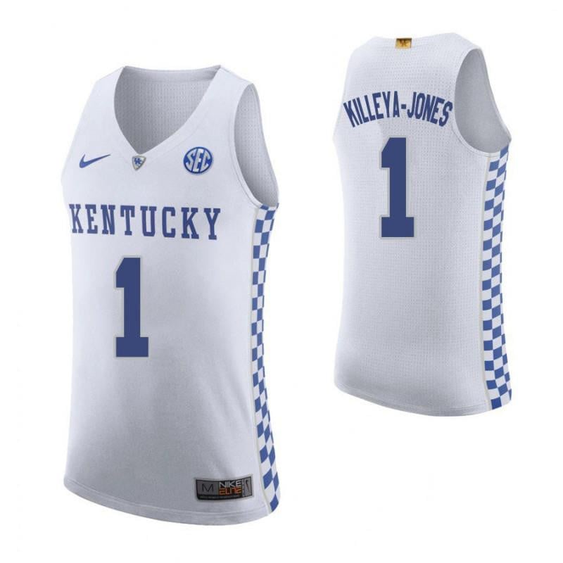 Men 1 Sacha Killeya-jones Road White Elite Kentucky Wildcats Basketball Jersey