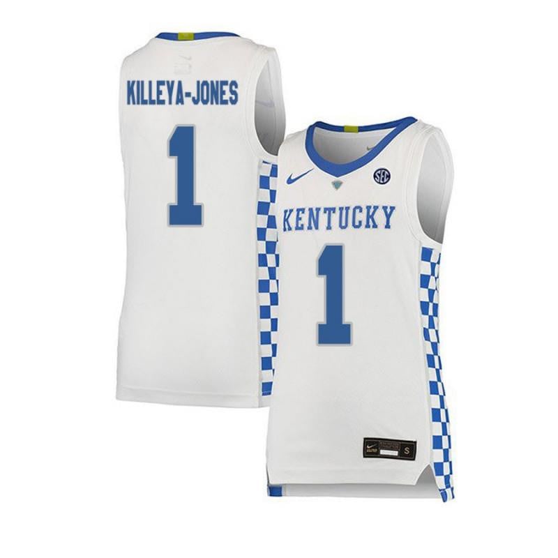 Men 1 Sacha Killeya-jones White Elite Kentucky Wildcats Basketball Jersey