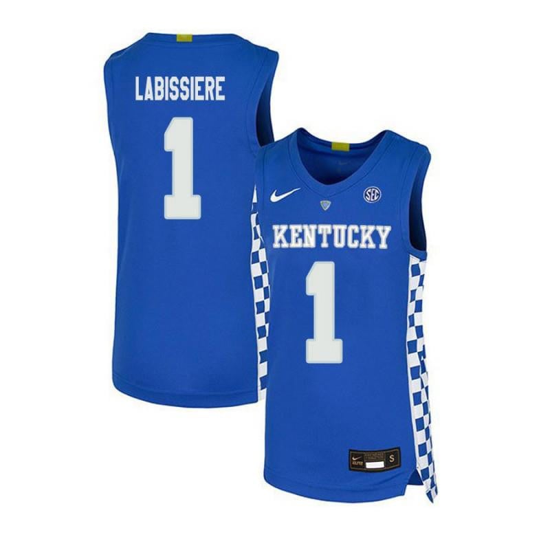 Men 1 Skal Labissiere Royal Blue Elite Kentucky Wildcats Basketball Jersey