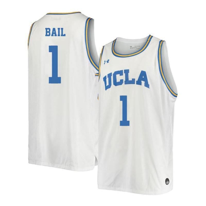 Men 1 Wanaah Bail White Retro Elite Ucla Bruins Basketball Jersey
