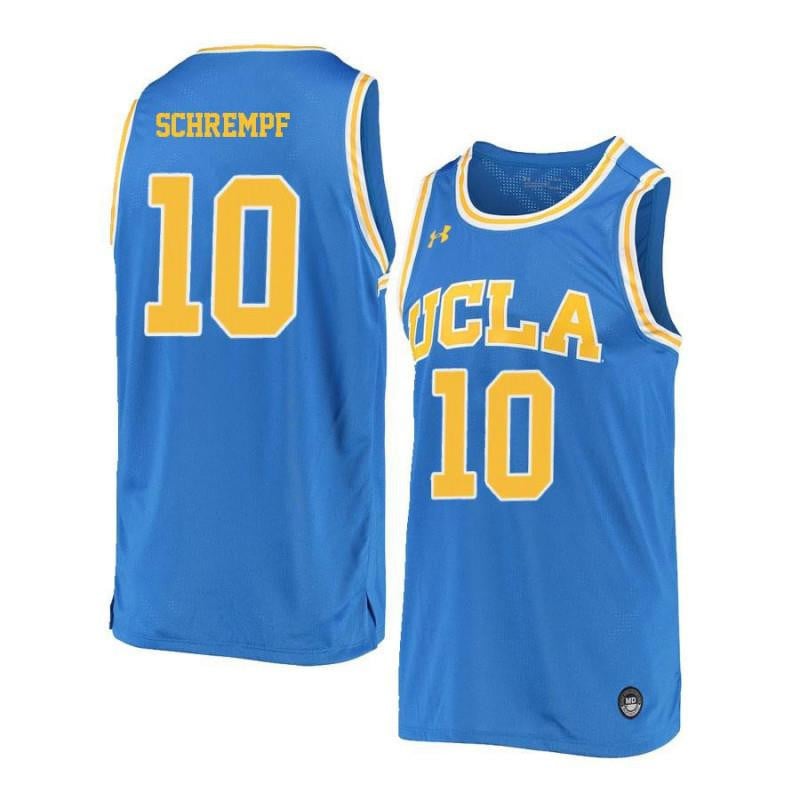 Men 10 Alex Schrempf Blue Retro Elite Ucla Bruins Basketball Jersey