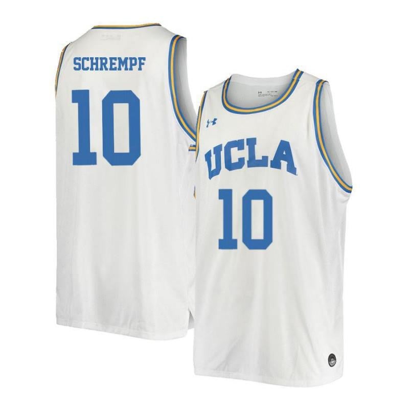 Men 10 Alex Schrempf White Retro Elite Ucla Bruins Basketball Jersey