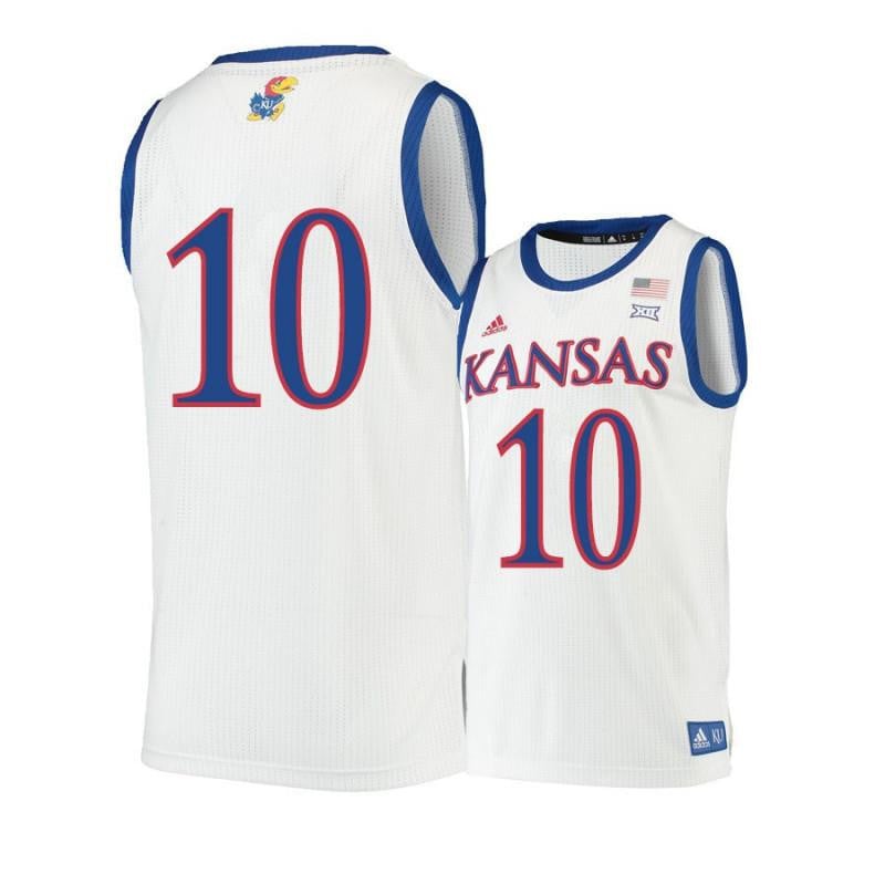 Men 10 Sviatoslav Mykhailiuk Beige Kansas Jayhawks Basketball Jersey