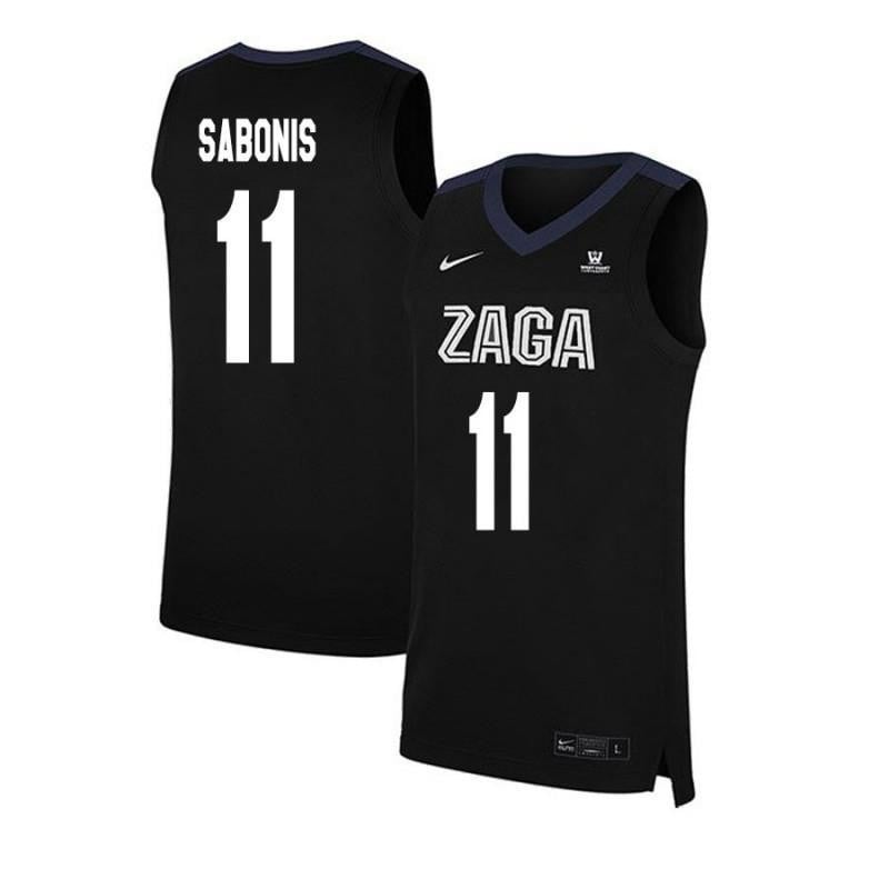 Men 11 Domantas Sabonis Black Elite Gonzaga Bulldogs Basketball Jersey