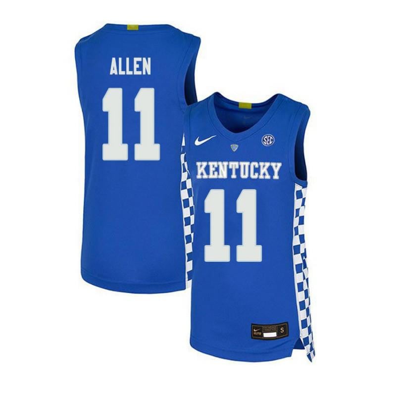 Men 11 Dontaie Allen Royal Blue Elite Kentucky Wildcats Basketball Jersey