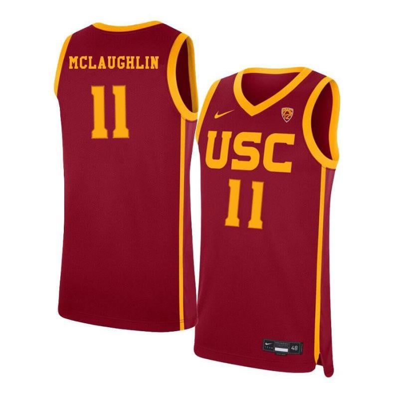 Men 11 Jordan Mclaughlin Red Elite Usc Trojans Basketball Jersey