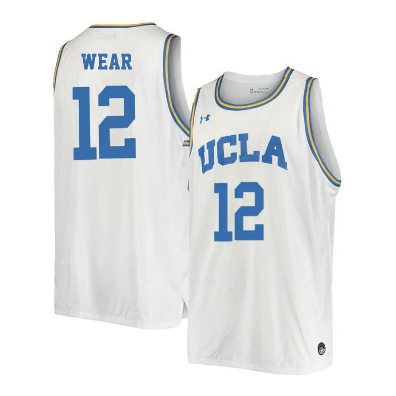 Men 12 David Wear White Retro Elite Ucla Bruins Basketball Jersey