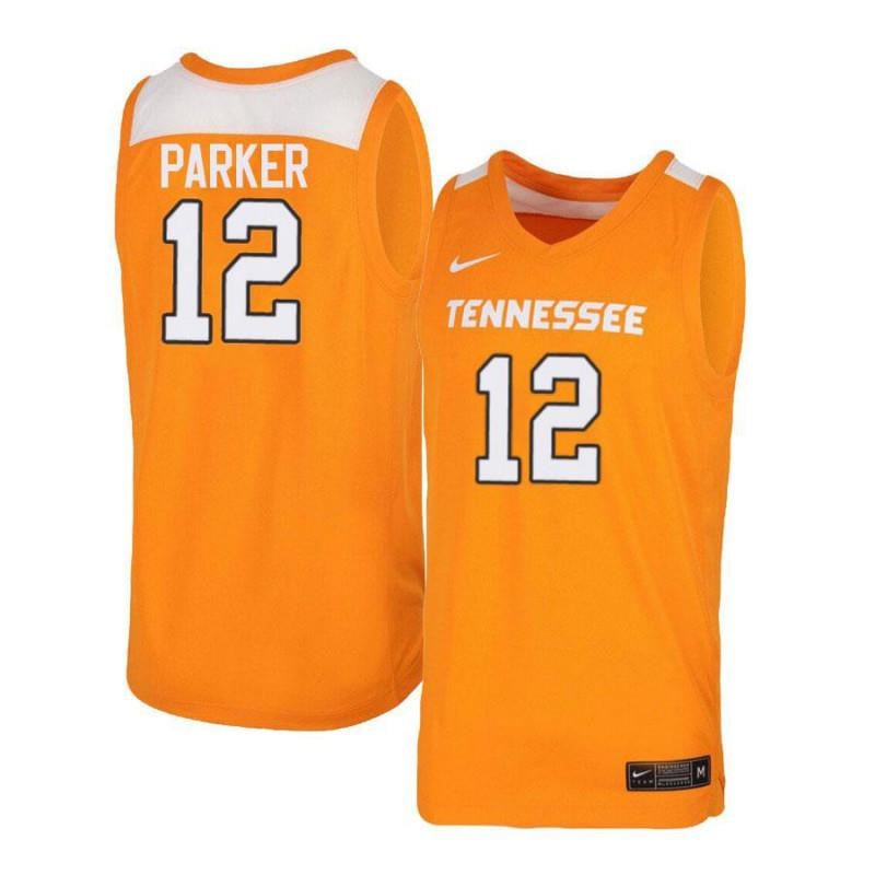 Men 12 Kwe Parker Orange White Elite Tennessee Volunteers Basketball Jersey
