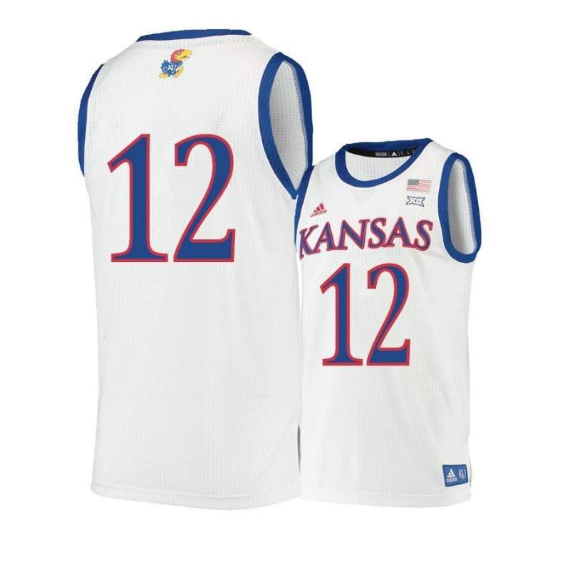 Men 12 Tucker Vang Beige Kansas Jayhawks Basketball Jersey