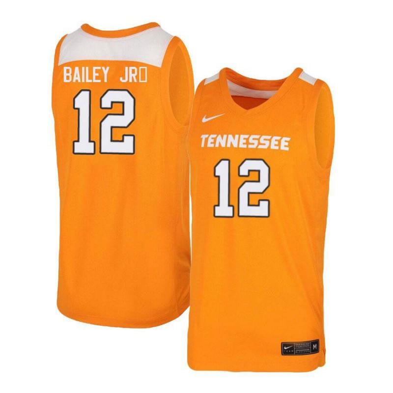 Men 12 Victor Bailey Jr Orange White Elite Tennessee Volunteers Basketball Jersey