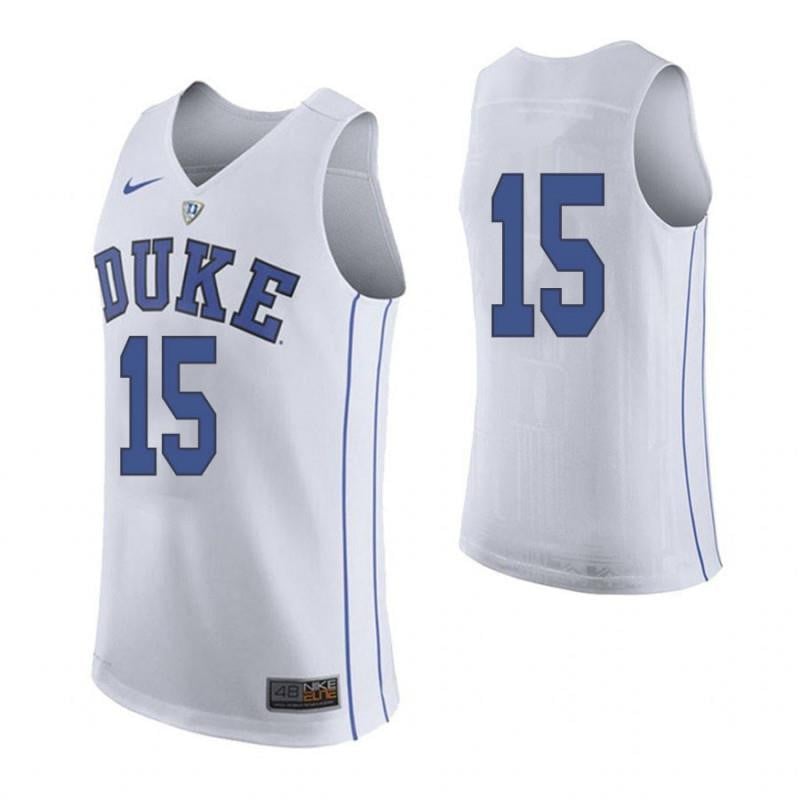 Men 15 Alex Oconnell Road White Elite Duke Blue Devils Basketball Jersey