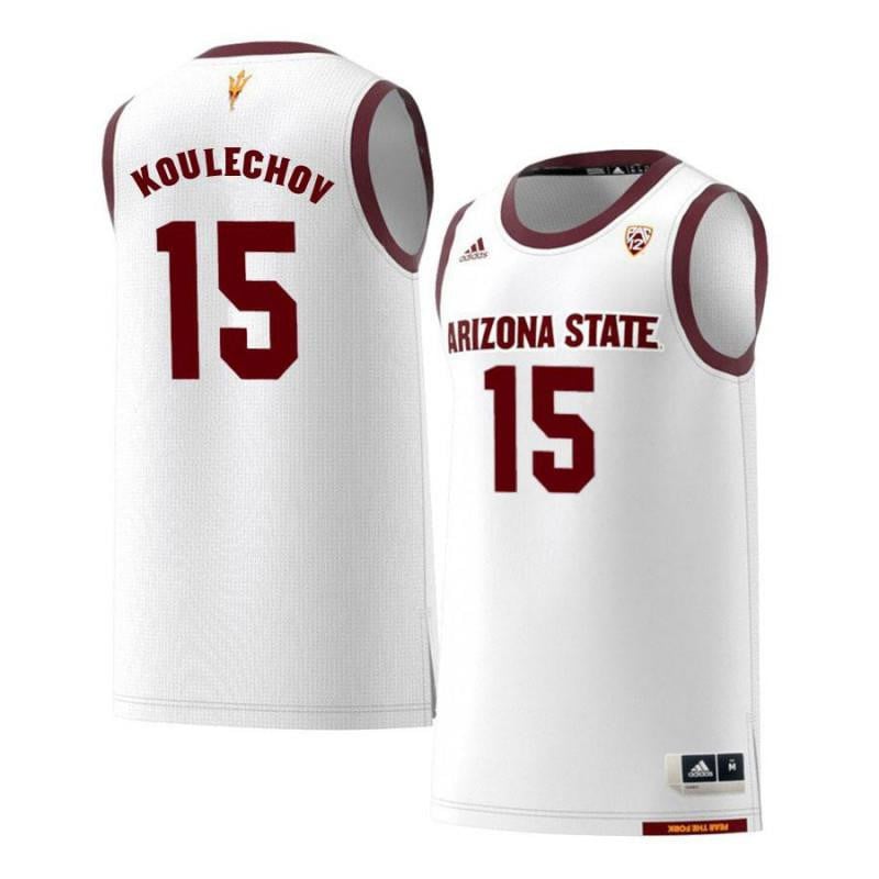 Men 15 Egor Koulechov White Retro Arizona State Sun Devils Basketball Jersey
