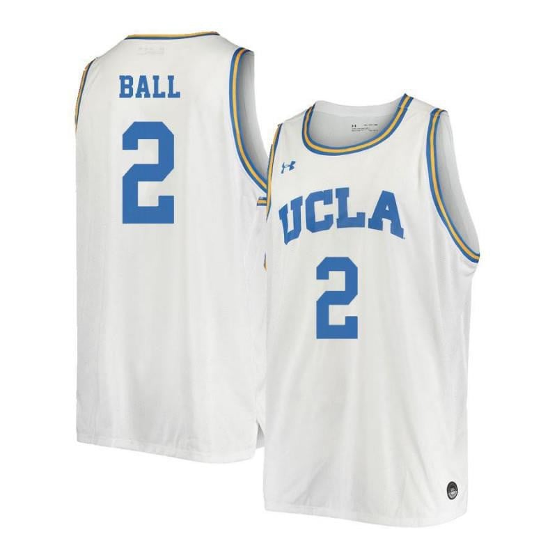 Men 2 Lonzo Ball White Retro Elite Ucla Bruins Basketball Jersey