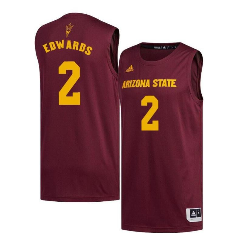 Men 2 Rob Edwards Maroon Arizona State Sun Devils Basketball Jersey