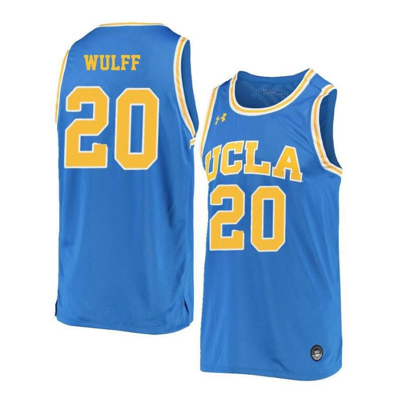 Men 20 Isaac Wulff Blue Retro Elite Ucla Bruins Basketball Jersey