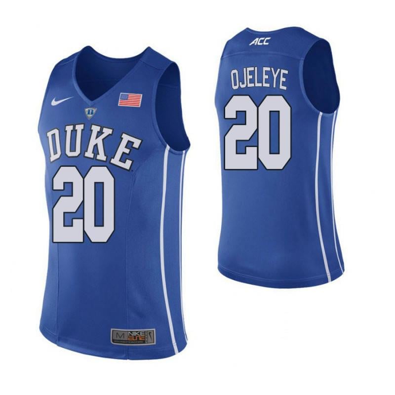 Men 20 Semi Ojeleye Blue Elite Duke Blue Devils Basketball Jersey