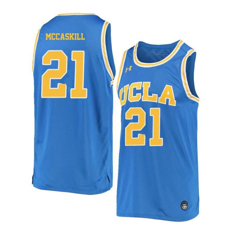 Men 21 Khalid Mccaskill Blue Retro Elite Ucla Bruins Basketball Jersey