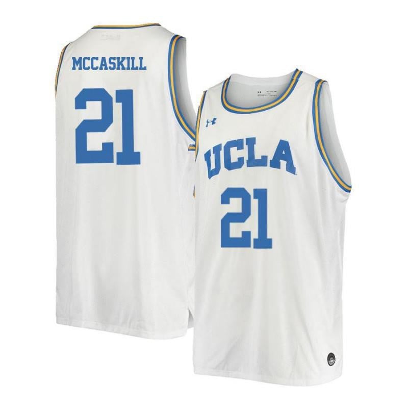 Men 21 Khalid Mccaskill White Retro Elite Ucla Bruins Basketball Jersey