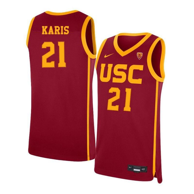 Men 21 Kurt Karis Red Elite Usc Trojans Basketball Jersey