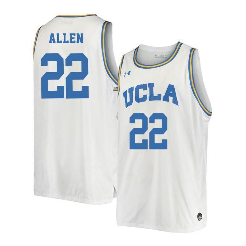 Men 22 Noah Allen White Retro Elite Ucla Bruins Basketball Jersey