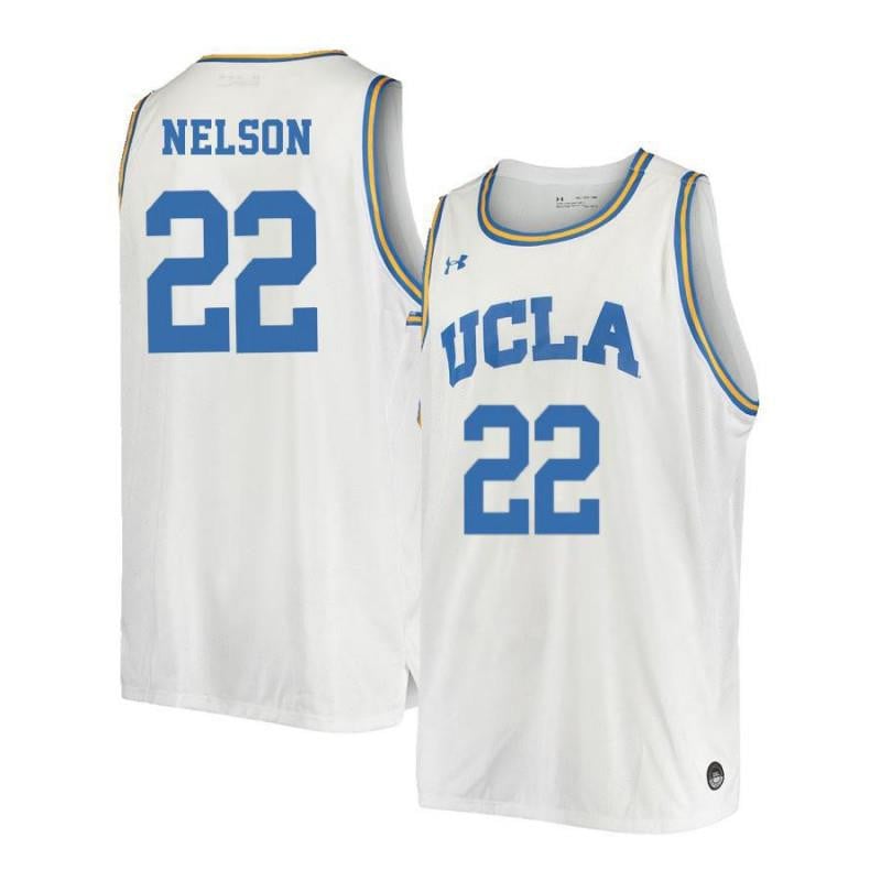 Men 22 Reeves Nelson White Retro Elite Ucla Bruins Basketball Jersey