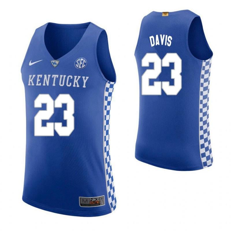 Men 23 Anthony Davis Home Blue Elite Kentucky Wildcats Basketball Jersey