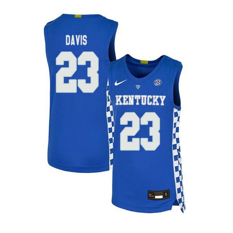 Men 23 Anthony Davis Royal Blue Elite Kentucky Wildcats Basketball Jersey