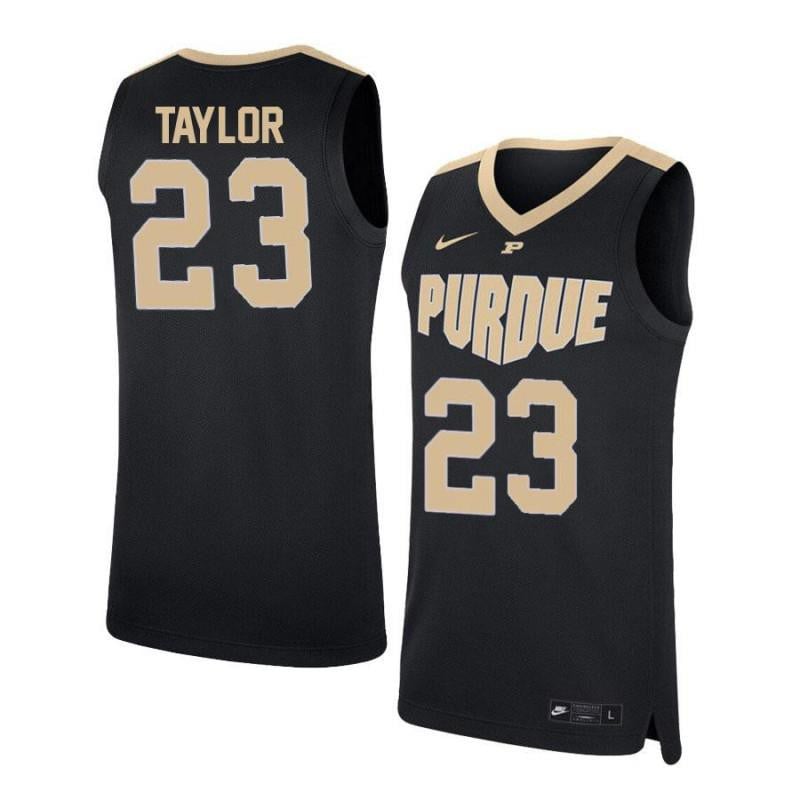 Men 23 Jacquil Taylor Black Elite Purdue Boilermakers Basketball Jersey
