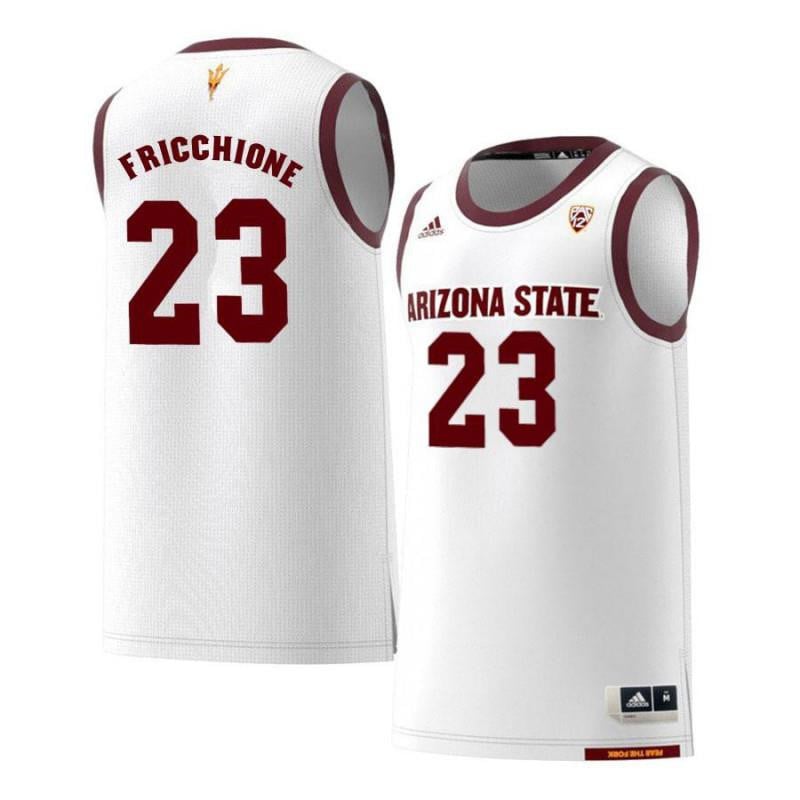 Men 23 Nico Fricchione White Retro Arizona State Sun Devils Basketball Jersey
