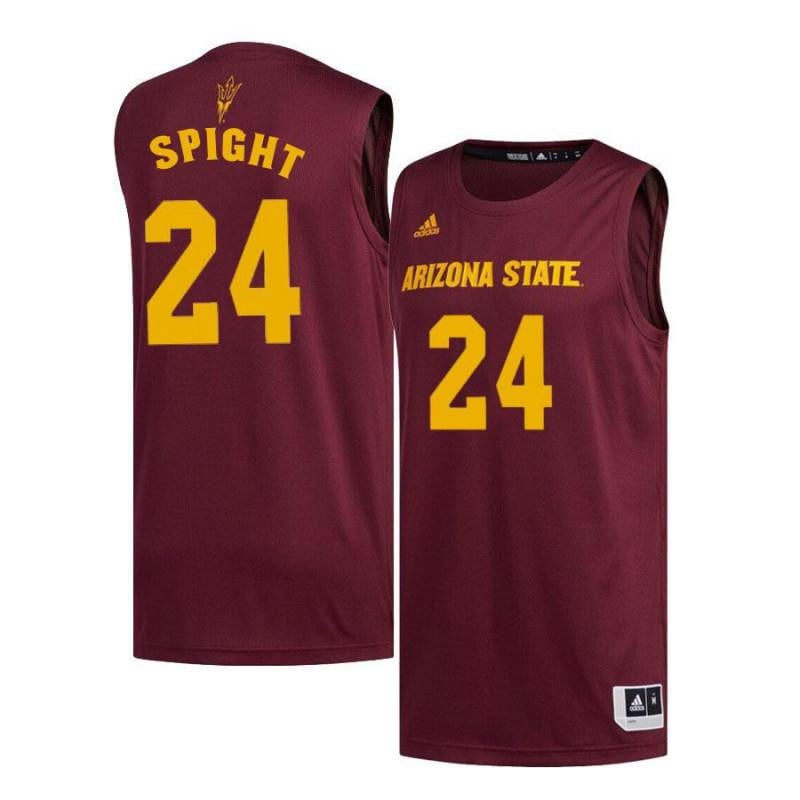 Men 24 Andre Spight Maroon Arizona State Sun Devils Basketball Jersey