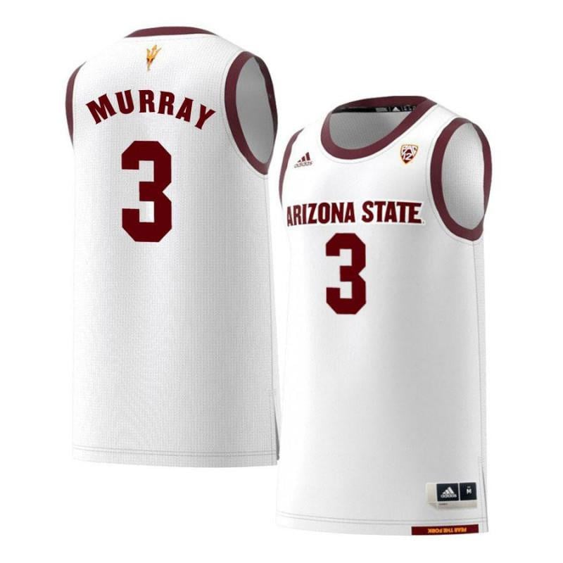 Men 3 Chance Murray White Retro Arizona State Sun Devils Basketball Jersey