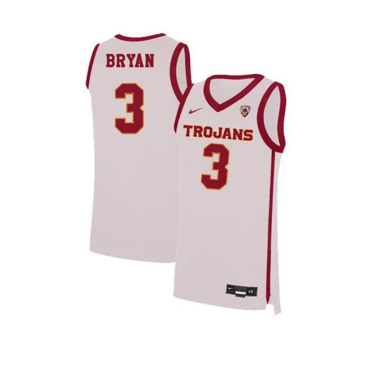 Men 3 Chass Bryan White Elite Usc Trojans Basketball Jersey
