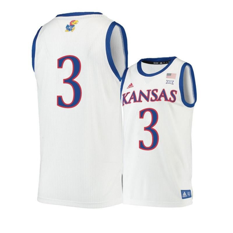 Men 3 Dajuan Harris Beige Kansas Jayhawks Basketball Jersey