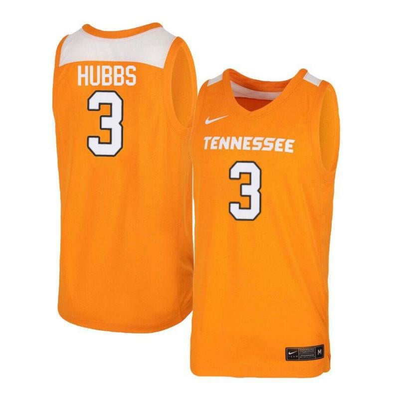 Men 3 Robert Hubbs Orange White Elite Tennessee Volunteers Basketball Jersey