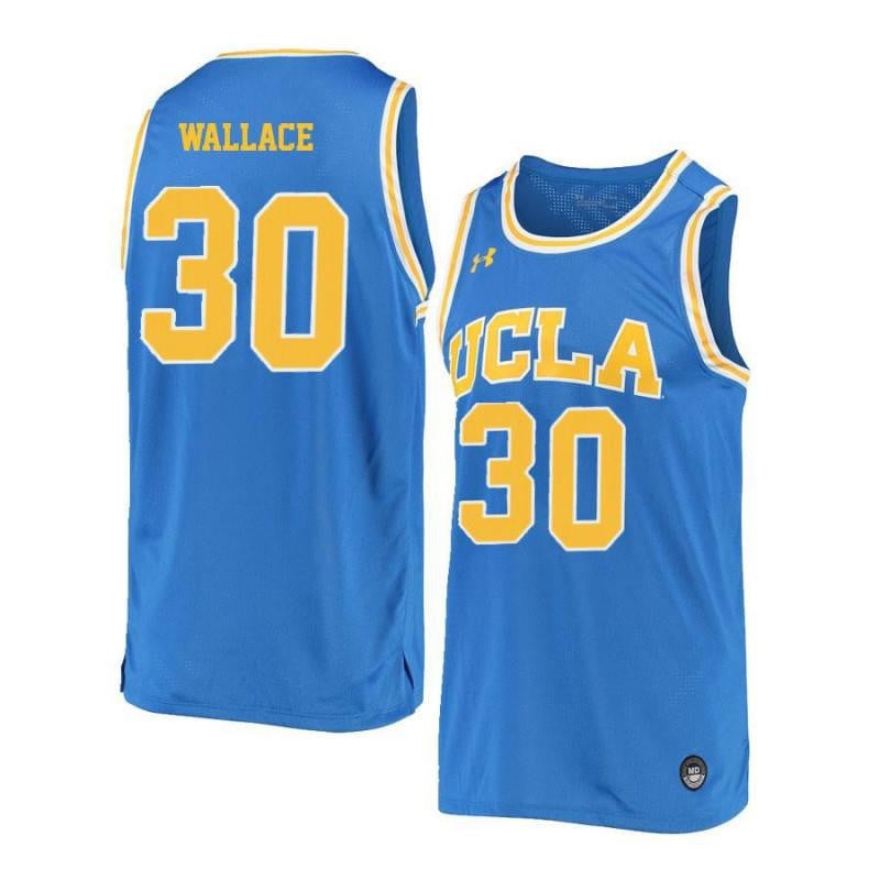 Men 30 Joseph Wallace Blue Retro Elite Ucla Bruins Basketball Jersey