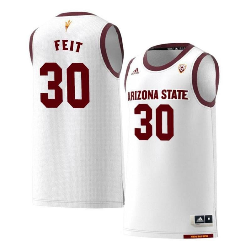 Men 30 Kyle Feit White Retro Arizona State Sun Devils Basketball Jersey