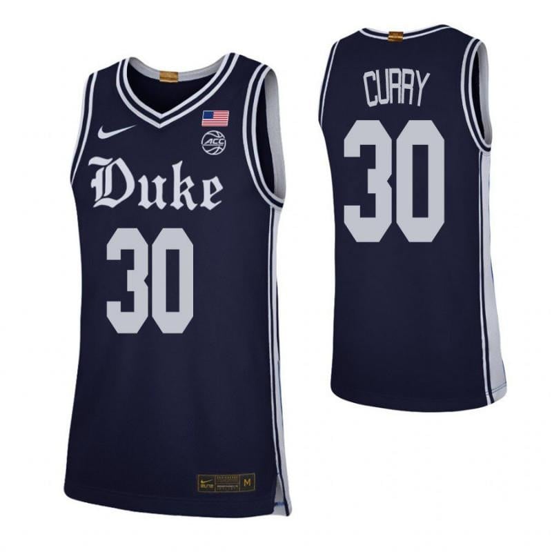 Men 30 Seth Curry Navy Elite Duke Blue Devils Basketball Jersey
