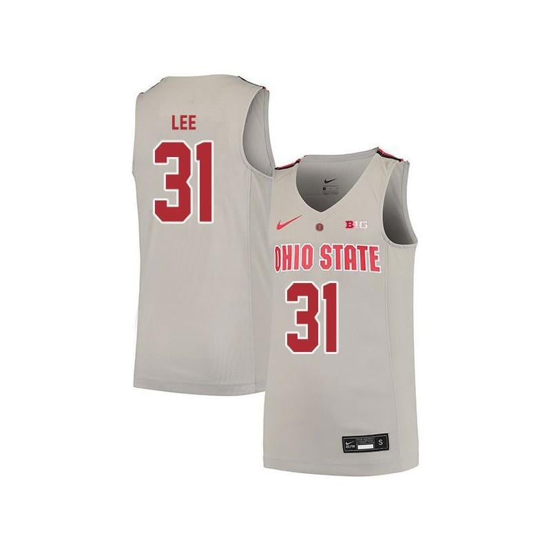 Men 31 Anthony Lee Gray Elite Ohio State Buckeyes Basketball Jersey