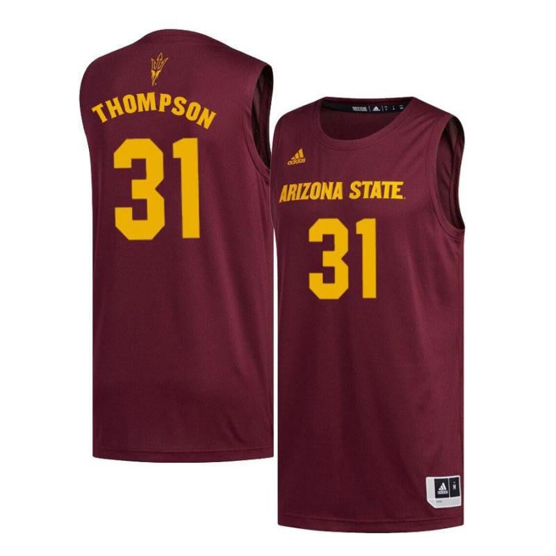 Men 31 Trev Thompson Maroon Arizona State Sun Devils Basketball Jersey