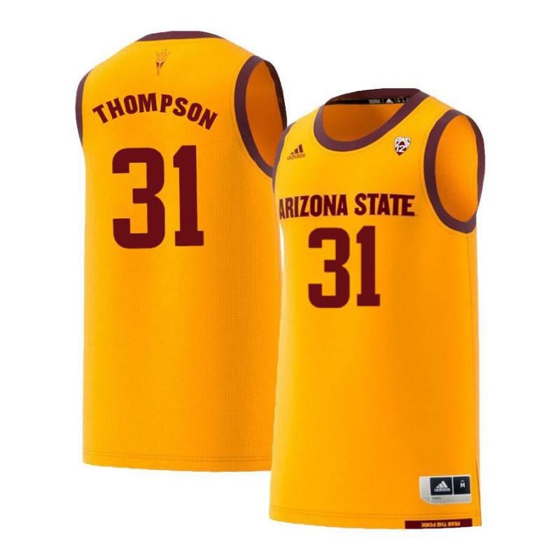 Men 31 Trev Thompson Yellow Retro Arizona State Sun Devils Basketball Jersey