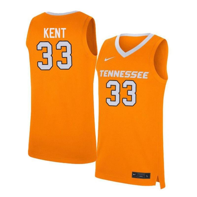 Men 33 Zach Kent Orange Elite Tennessee Volunteers Basketball Jersey