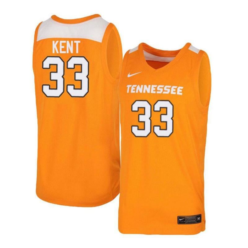 Men 33 Zach Kent Orange White Elite Tennessee Volunteers Basketball Jersey